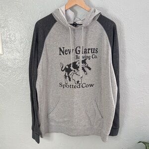 New Glarus Brewing Co Spotted Cow Hoodie Pullover Sweatshirt XXL Wisconsin Beer